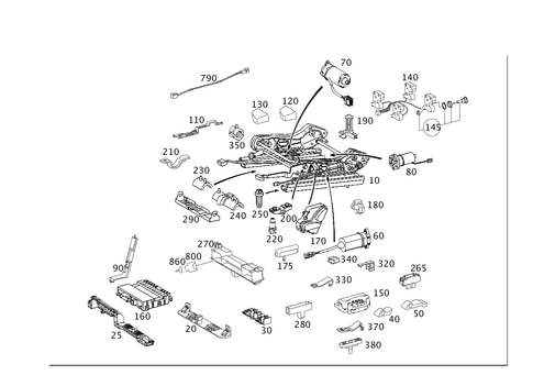 Seat Adjuster for 1994 Mercedes-Benz E320 #0