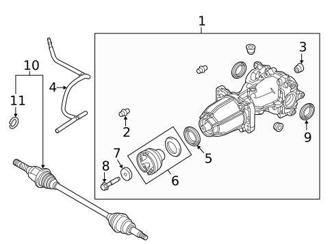 Axle Components for 2012 Ford Edge #1