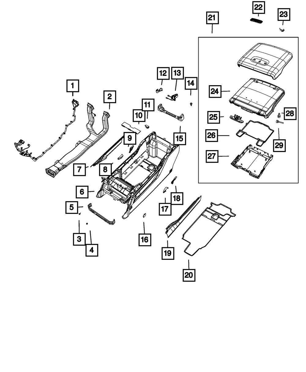 Arm Rest Wiring - Mopar (68349111AD)