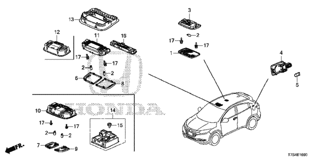 Interior Light for 2019 Honda HR-V #0