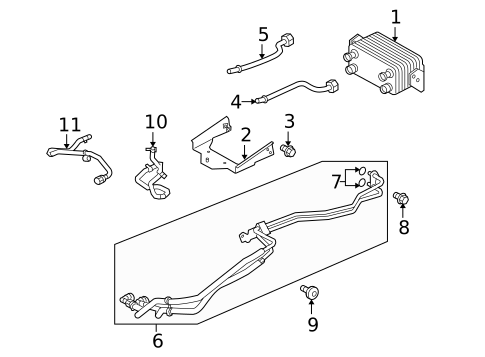 Trans Oil Cooler for 2011 Land Rover LR4 #0