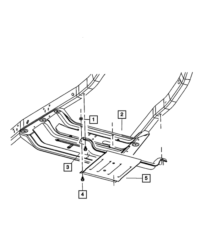52059501AB - Transfer Case Model 241: Support Skid Plate for Mopar Image