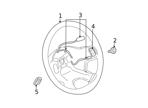 Steering Wheel & Trim for 2006 Jeep Liberty #0