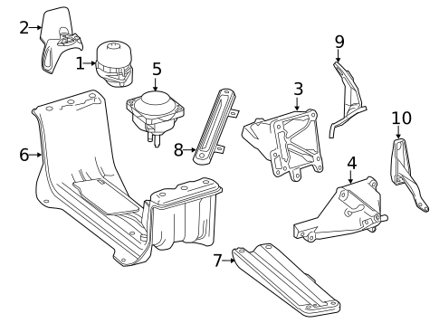 Engine & Trans Mounting for 2014 Mercedes-Benz ML63 AMG #0