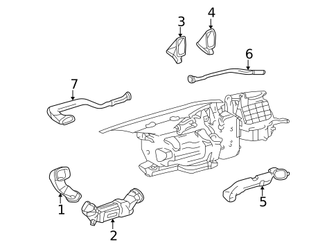 Ducts for 2005 Toyota Land Cruiser #0
