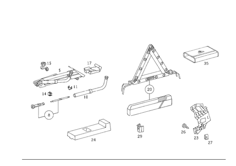 Tools and Accessories for 2001 Mercedes-Benz ML430 #1