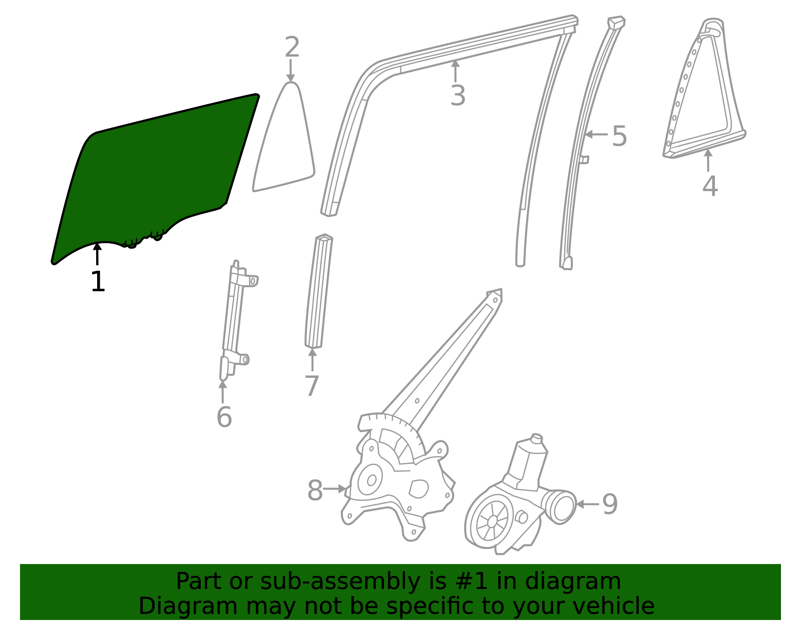 68103-35140 - Movable Glass 2025 Toyota 4Runner | Longo Toyota Parts