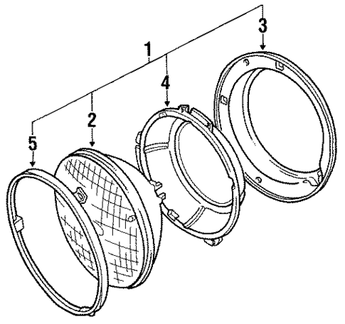 Headlamp Components for 1988 Suzuki Samurai #0
