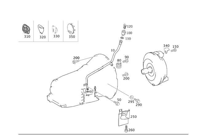 2082700084 - MB Automatic Transmission: Oil Filler Pipe for Mercedes-Benz Image image