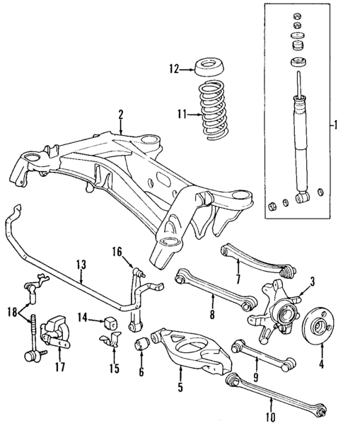Rear Suspension for 2005 Mercedes-Benz SLK 55 AMG&reg; #1