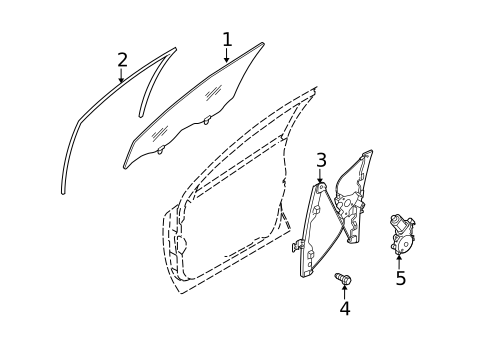 Glass, Windows & Related Components for 2006 INFINITI FX35 #0