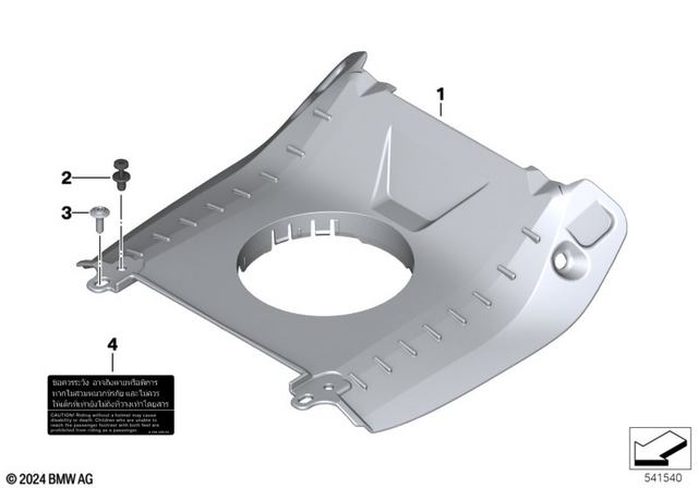 46638388897 - Frame and Mounting Parts: Tank Cover Blank Center - Rohteil/blank for BMW-Motorrad Image image