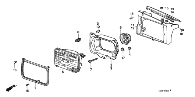 Headlight for 1986 Honda Accord #0
