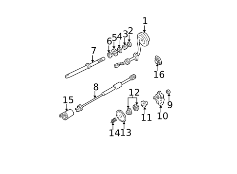 Shaft & Internal Components for 2007 Ford F-350 Super Duty #0
