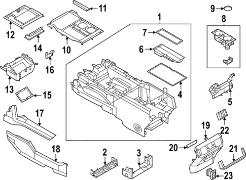Front Console for 2022 Ford F-150 Lightning #0