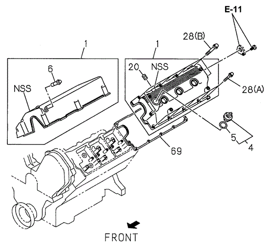 Cylinder Head Cover for 1996 Acura SLX #0