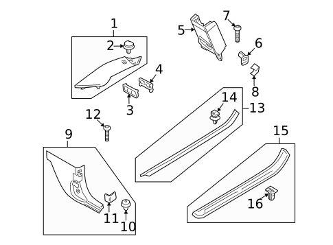 Interior Trim - Pillars for 2008 BMW 128i #0