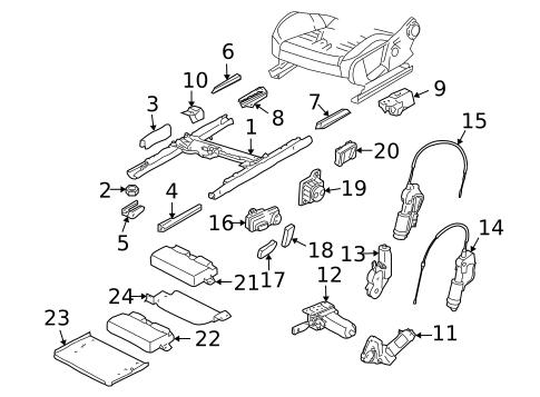 Front Seat Components for 2005 Audi A4 Quattro #11