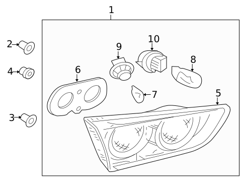 Bulbs - Chassis for 2010 Mitsubishi Lancer #3