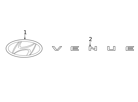 Exterior Trim - Lift Gate for 2021 Hyundai Venue #0