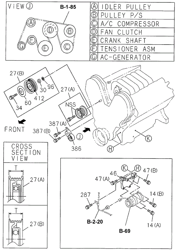 A/C Pulley for 2000 Honda Passport #0