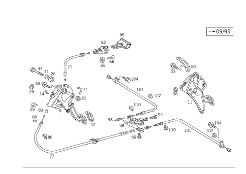 Foot Operated Parking Brake for 1993 Mercedes-Benz 600SL #1
