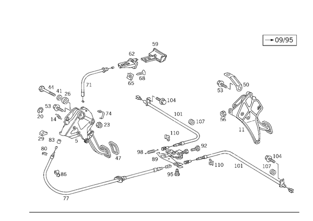 1294200985 - : Brake Cable for Mercedes-Benz Image