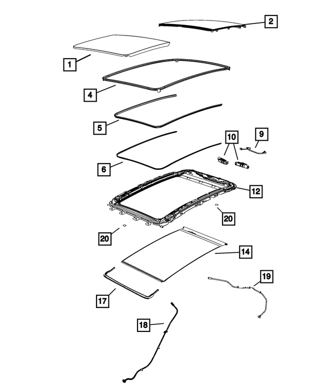 68574268AB - : Sunroof Drain Hose, Right for Mopar Image