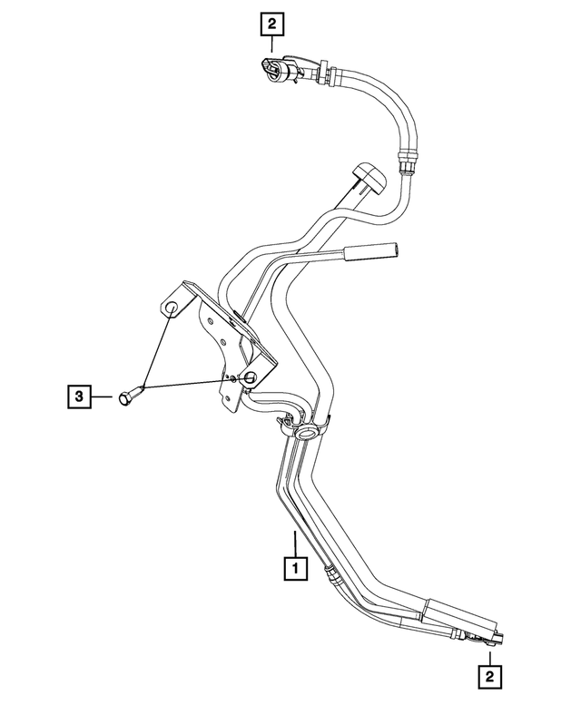 55398661AB - Fuel: Fuel Supply And Vapor Line Bundle for Mopar Image