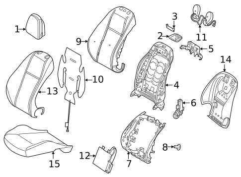 Passenger Seat Components for 2024 Mercedes-Benz C 43 AMG&reg; #1