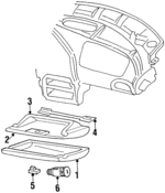 KM61LAZ - Body: Glove Box Door for Chrysler: Cirrus, Sebring Image