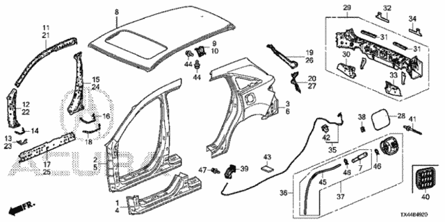 Outer Panel for 2014 Acura RDX #0