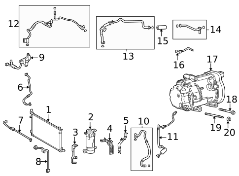 Condenser, Compressor & Lines for 2025 Toyota RAV4 #0