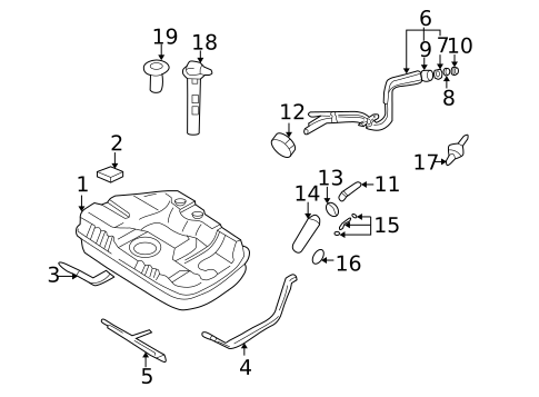 Fuel Storage for 2006 Hyundai Elantra #0