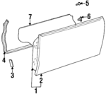 6700216900 - Body: Door Shell for Toyota: Paseo Image