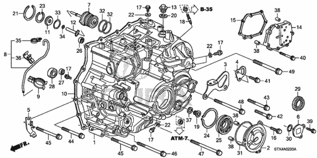 AT Transmission Case for 2007 Acura MDX #0