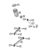 68518565AB - Rear Suspension: Suspension Shock Absorber Kit, Left Rear for Mopar Image