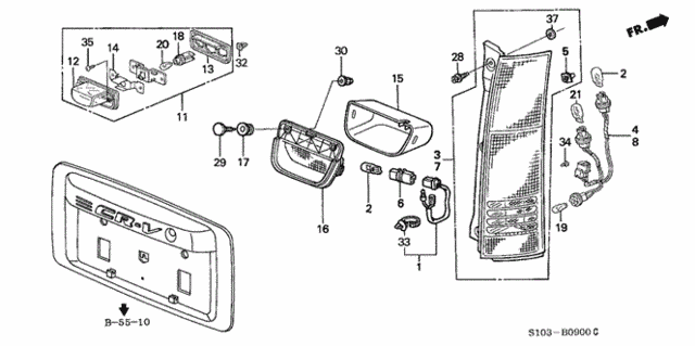 Taillight for 2001 Honda CR-V #0