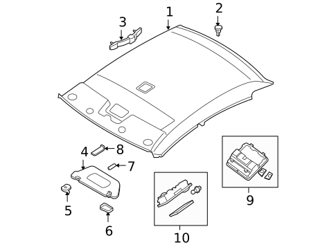 Interior Trim - Roof for 2007 Nissan Altima #1