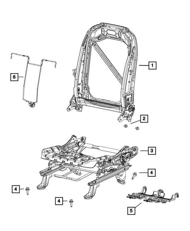 68404578AA - Interior Trim: Front Seat Back Frame for Mopar Image image