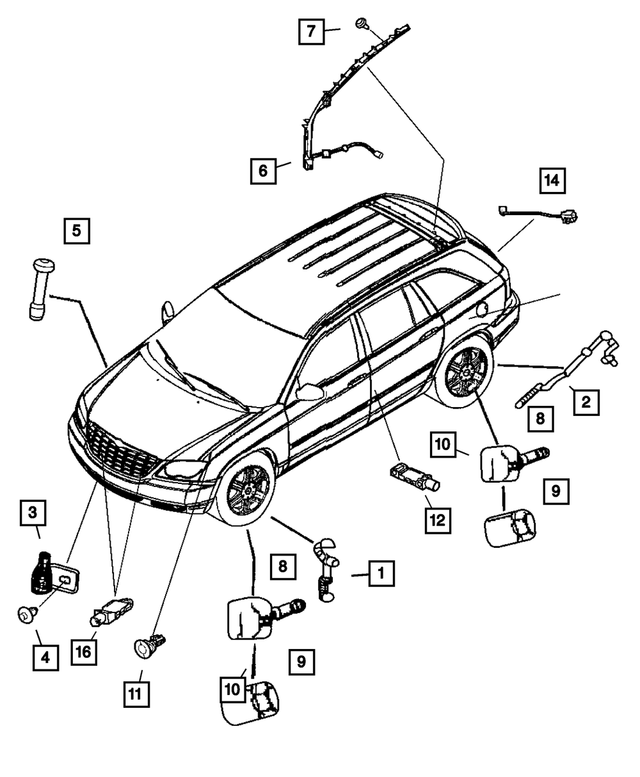 5166544AC - : Anti-Lock Brakes Sensor for Mopar Image
