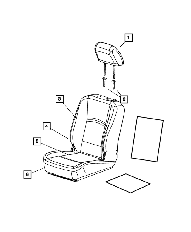 1RM10XDVAA - Interior Trim: Headrest Sleeve, Master for Mopar Image