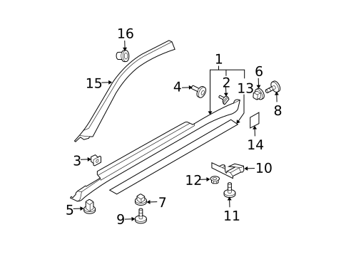Exterior Trim - Pillars for 2007 INFINITI G35 #1