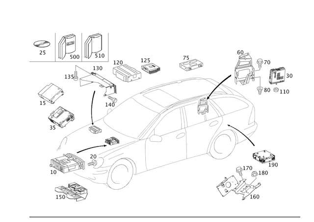 2038707389 - Electrical System: Control Panel for Mercedes-Benz Image image