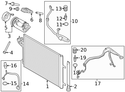 A/C Clutch & Compressor for 2014 Ford Transit Connect #0