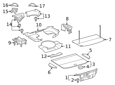 Interior Trim - Rear Body for 2020 Lexus NX300 #0