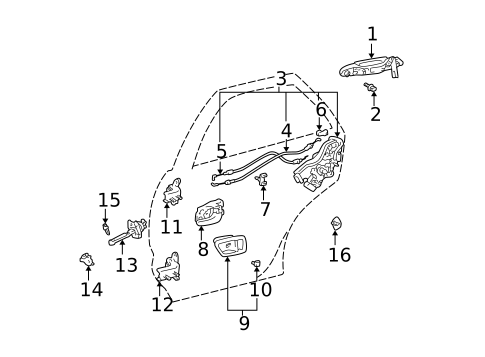 Lock & Hardware for 2001 Lexus RX300 #1