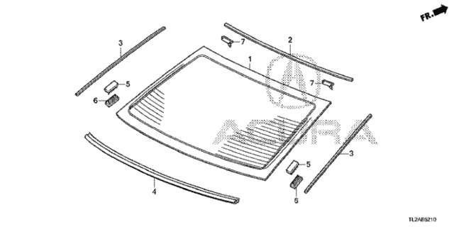 Rear Windshield for 2014 Acura TSX #0