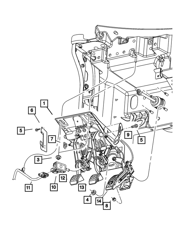 5029211AB - Electrical: Wiring Harness Bracket for Mopar Image image