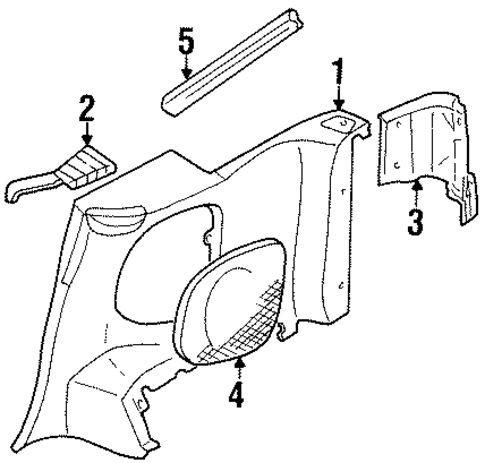 Interior Trim - Quarter Panels for 1998 Mitsubishi Eclipse #0